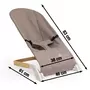 Sezlong balansoar, Petite&Mars, Calmy, Cu centura in 3 puncte, De la nastere pana la 9 kg, Conform standardului EN12792, Negru - 11