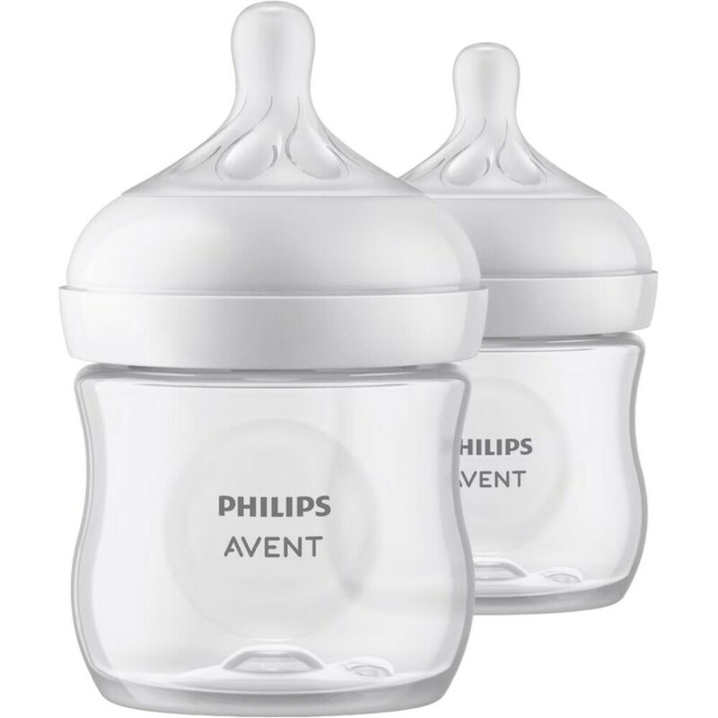 Biberon anticolici, Philips Avent, Natural Response, 125 ml, 0 luni+, 2 bucati, Alb