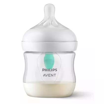 Biberon, Philips Avent, Natural Response, Cu supapa AirFree, 0 luni+, 125 ml, Fara BPA, Anticolici, Alb