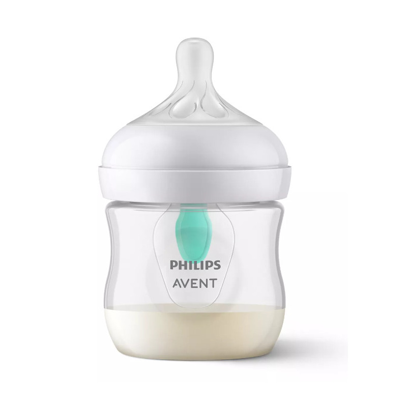 Biberon, Philips Avent, Natural Response, Cu supapa AirFree, 0 luni+, 125 ml, Fara BPA, Anticolici, Alb