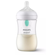 Biberon, Philips Avent, Natural Response, Cu supapa AirFree, 1 luni+, 260 ml, Fara BPA, Anticolici, Alb