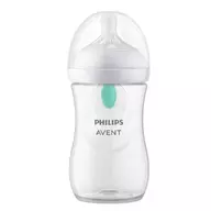 Biberon, Philips Avent, Natural Response, Cu supapa AirFree, 1 luni+, 260 ml, Fara BPA, Anticolici, Alb