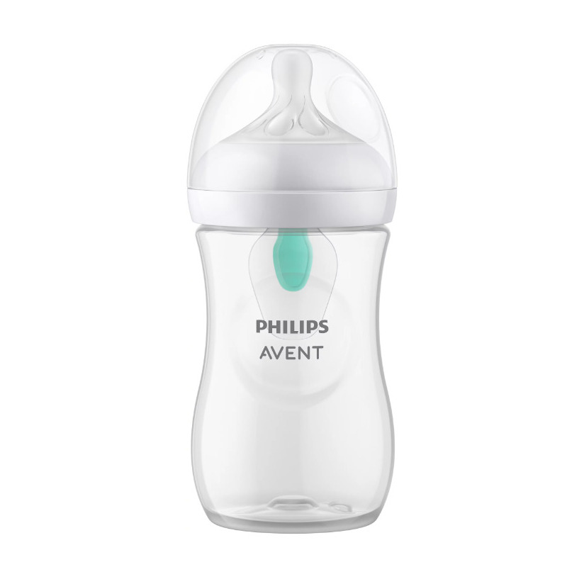 Biberon, Philips Avent, Natural Response, Cu supapa AirFree, 1 luni+, 260 ml, Fara BPA, Anticolici, Alb