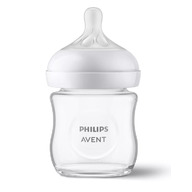 Biberon, Philips Avent, Natural Response, Din sticla, 0 luni+, 120 ml, Fara BPA, Anticolici, Alb