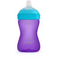 Canuta cu tetina de formare, Philips Avent,  Moale, 9 luni+, 300 ml, Violet