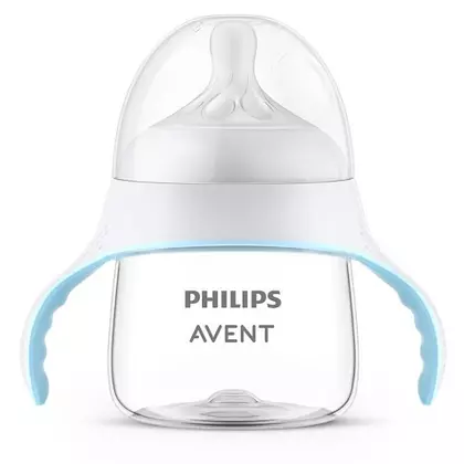 Canuta cu tetina, Philips Avent,  Natural Response, 6 luni+, 150 ml, Fara BPA, Anticolici, Alb