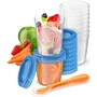 Set 20 recipiente, Philips Avent, 10x180 ml, 10x240 ml, Cu lingurita pentru intarcat, 10 buc- 180 ml, 10 buc- 240 ml, Transparent - 1
