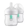 Set 2 biberoane, Philips Avent, Natural Response, Cu supapa AirFree, 0-3 luni, debit 2 (lent), 125 ml, Fara BPA, Anticolici, Alb - 1