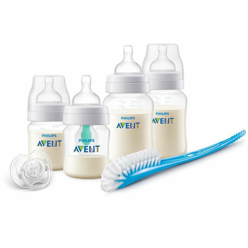 Philips avent - set biberoane , pentru nou nascut, cu dispozitiv anticolici air free, 2 x 125 ml, 2 x 260 ml din polypropilena (pp), multicolor