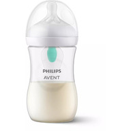 Set pentru nou-nascuti, Philips Avent, 4 biberoane anticolici, 1 suzeta 1 perie de curatat, 2x 125 ml, 2x 260 ml, Natural Response, 0 luni+, Alb