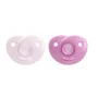 Suzete set, Philips Avent, Soothie, 2 buc, 0-6 luni, Din silicon, Roz - 3