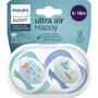 Suzete set, Philips Avent,  Ultra air,  2 buc, 6-18 luni+, Din silicon, Albastru si turqoise - 7