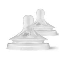 Set tetine, Philips Avent, Natural Response, 2 buc, Cu debit 5 (rapid), 6 luni+, Transparent