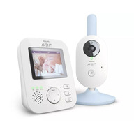 Video monitor bebelusi, Philips Avent, Ecran LCD 2 7 inch, Cu sonorizare si vizibilitate clare, Cu melodii, Pana la 12h de functionare, 0 luni+, Alb