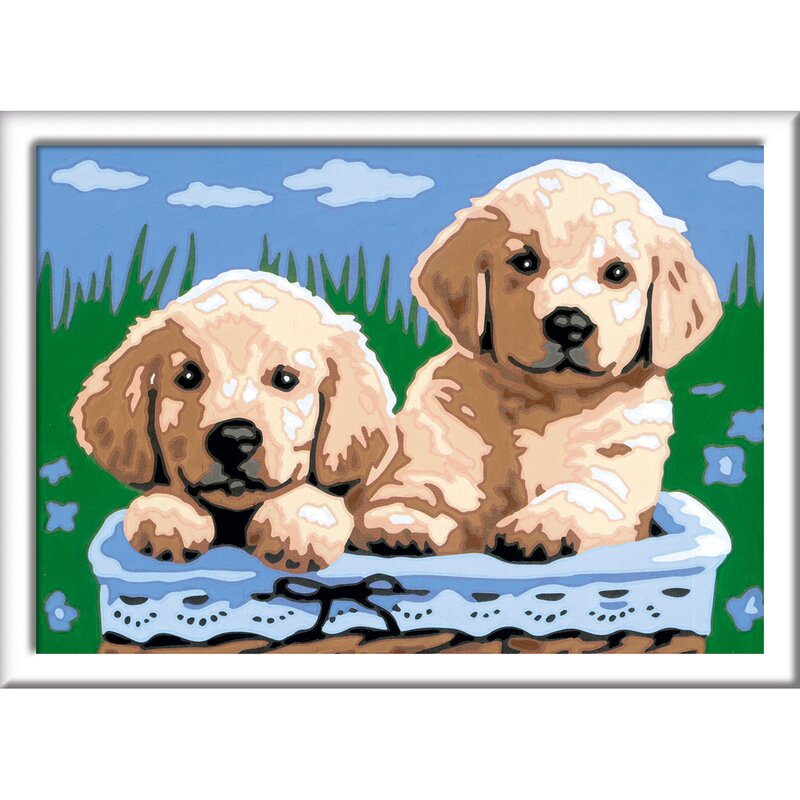 Ravensburger - pictura pe numere catelusi