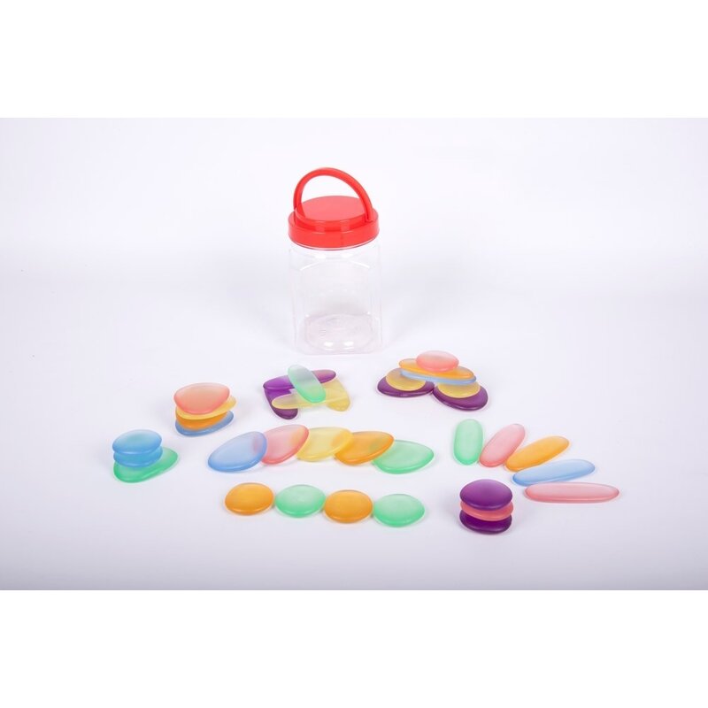 Edx education - joc educativ pietre transparente 36 buc, multicolor