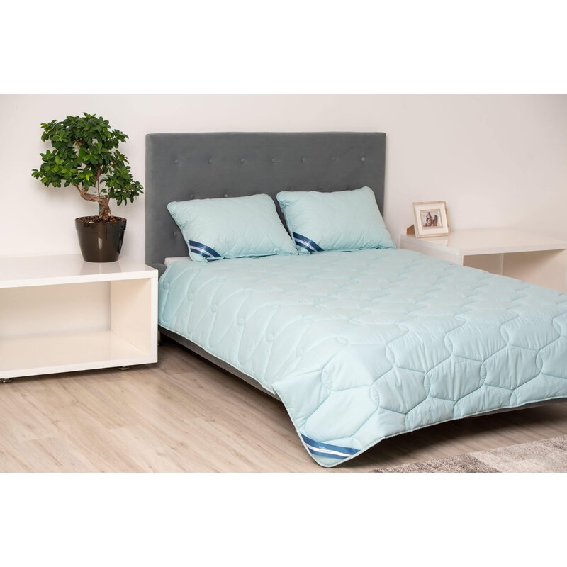 Pilota bumbac Somnart Bella 150x200cm, umplutura 300 g/mp, de primavara-toamna, blue