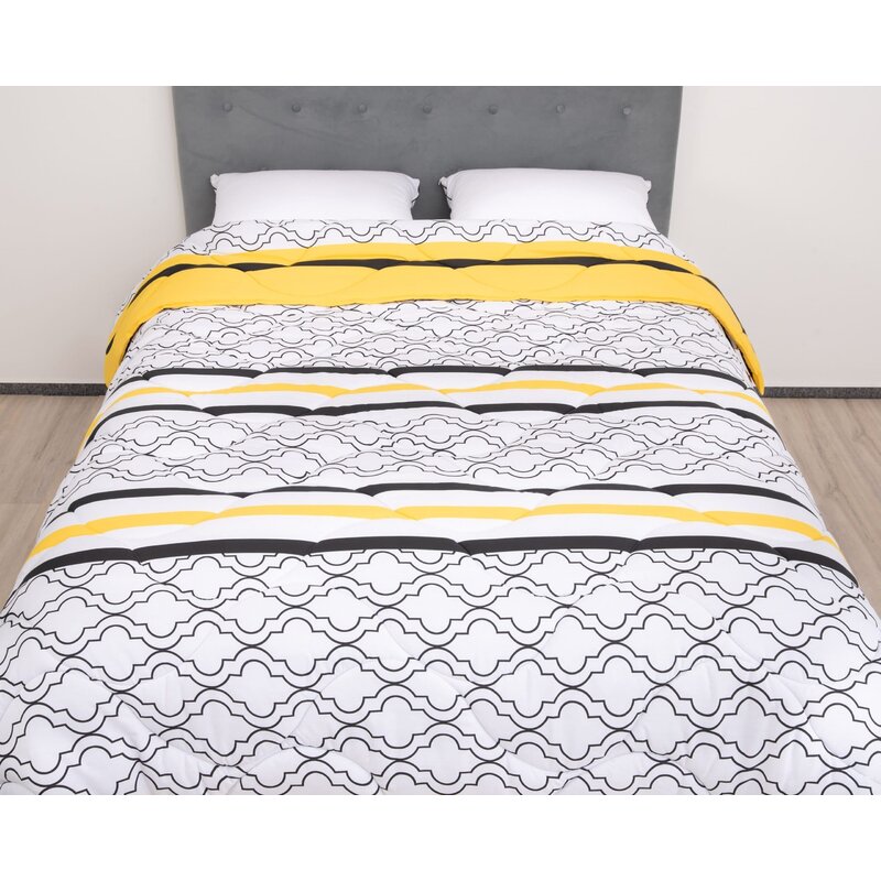 Somnart - pilota de iarna matlasata caliope somnomed, 200x220 cm, policotton imprimat, sezon rece, 400 g/mp