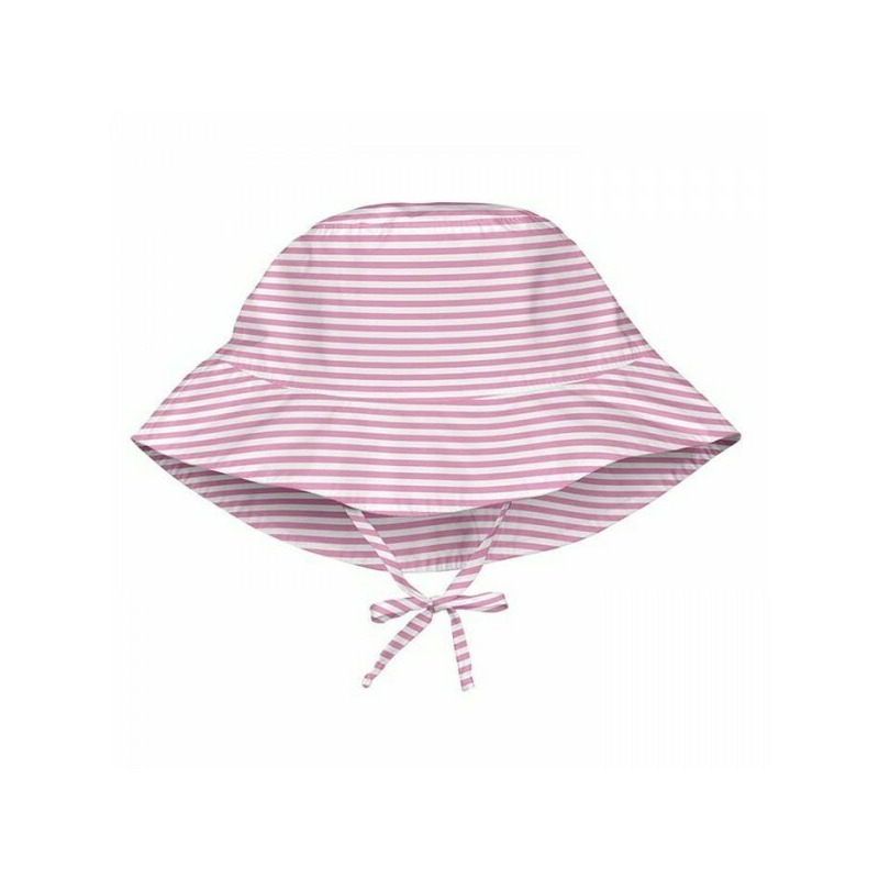 Pink Pinstripe 2T/4T - Palarie fete SPF 50+ reglabila Green Sprouts by iPlay