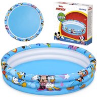 Piscina gonflabila, Bestway, Mickey, Cu capacitate 140 l, 3 inele, 122x25cm, 2 ani+, Multicolor