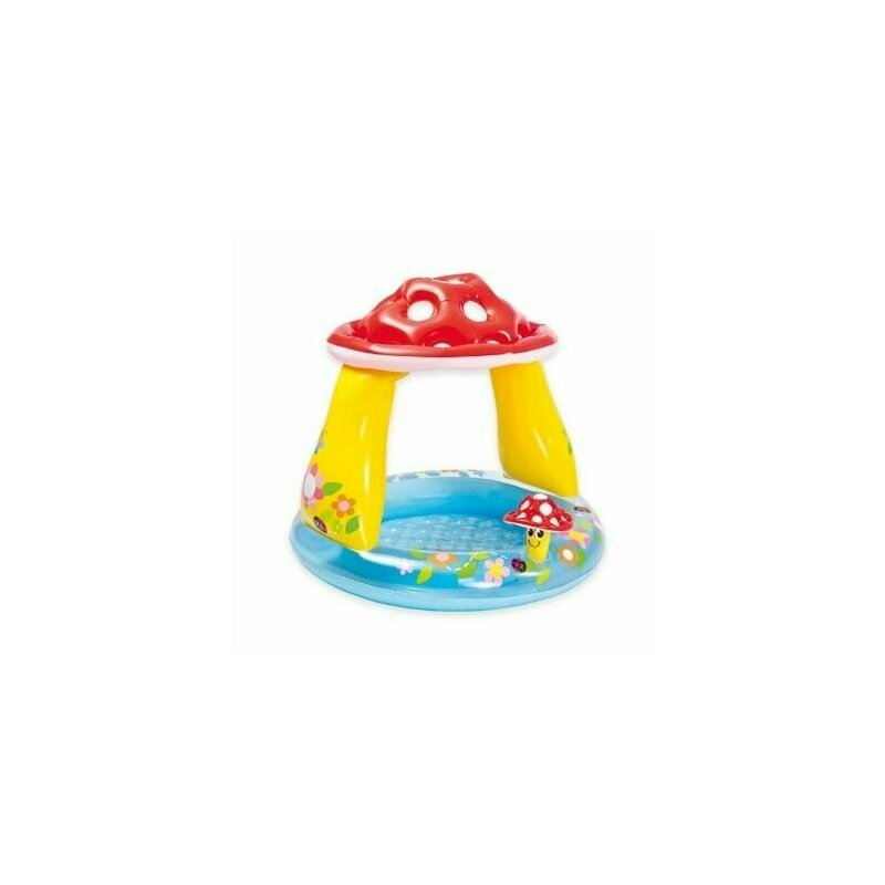 Piscina gonflabila copii, Intex baby, Ciupercuta multicolor, 45 Litri, 102 x 89 cm, 57114