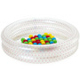 Piscina gonflabila pentru copii, 2 inele, 50 de bile colorate, Bestway, 91 x 20 cm, Alb cu buline Roz - 1
