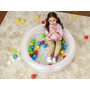 Piscina gonflabila pentru copii, 2 inele, 50 de bile colorate, Bestway, 91 x 20 cm, Alb cu buline Roz - 7