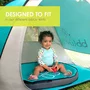 Piscina pentru copii, Bbluv, Splash, Pliabila, Din tesatura impermeabila, Include geanta de transport si galetusa pliabila, 21,1x85,1x6,1 cm, 3 luni+, Aqua - 9