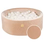 Piscina uscata cu 200 de bile 7cm (Alb perlat) MeowBaby  , 90x30 cm, Premium Velur reiat   corduroy Sand - 1