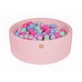 MeowBaby® - Piscina cu bile,  Cu 200 bile, Mint  Babyblue  Roz  Pastel Roz, 90x30 cm, Roz - 3