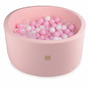 Piscina uscata cu 250 de bile (Alb perlat, Transparent, Roz Pastel) MeowBaby   , Amour, 90x40 cm, roz deschis - 3
