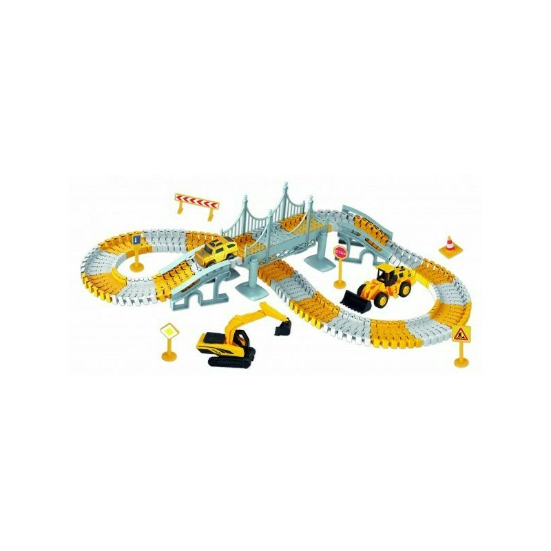 Pista circuit constructie RS Toys cu 3 vehicule incluse