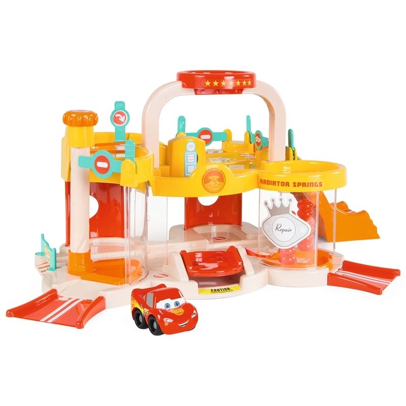 Smoby - pista de masini vroom planet garage cu masinuta cars