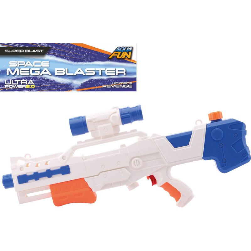 Pistol de apa, Johntoy, Space Mega Blaster, 60 cm, 3 ani+, Multicolor