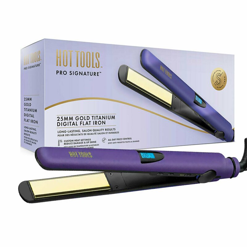 Hot tools - placa de indreptat parul gold titanium, afisaj digital, 25 mm, pro signature, htst2578uke