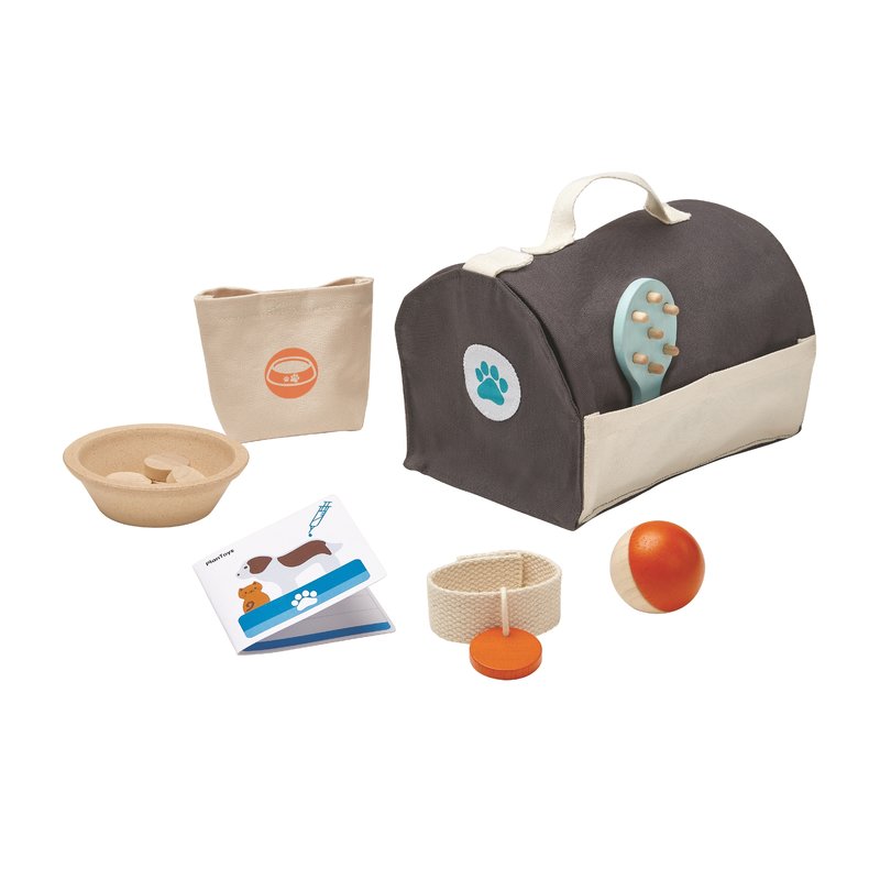 Plan toys - joc de rol - set de ingrijire pentru animalute de companie
