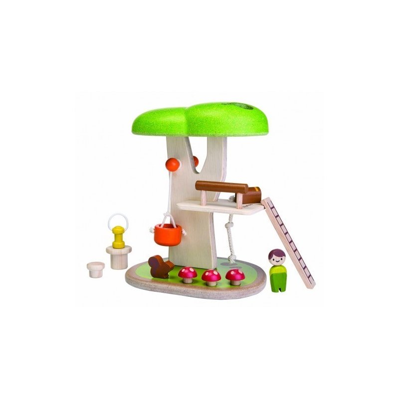 Plan toys - set casuta din copac