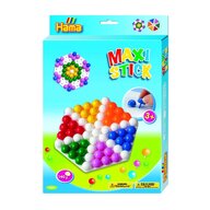 Hama - Set creativ Hexagon In cutie de cadou, Cu planseta, Cu 140 tepuse ciuperci Maxi Stick