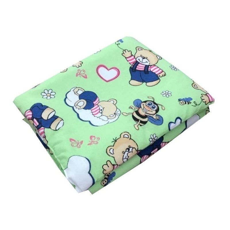 Deseda - plapuma din finet 140x110 cm ursi cu albine pe verde