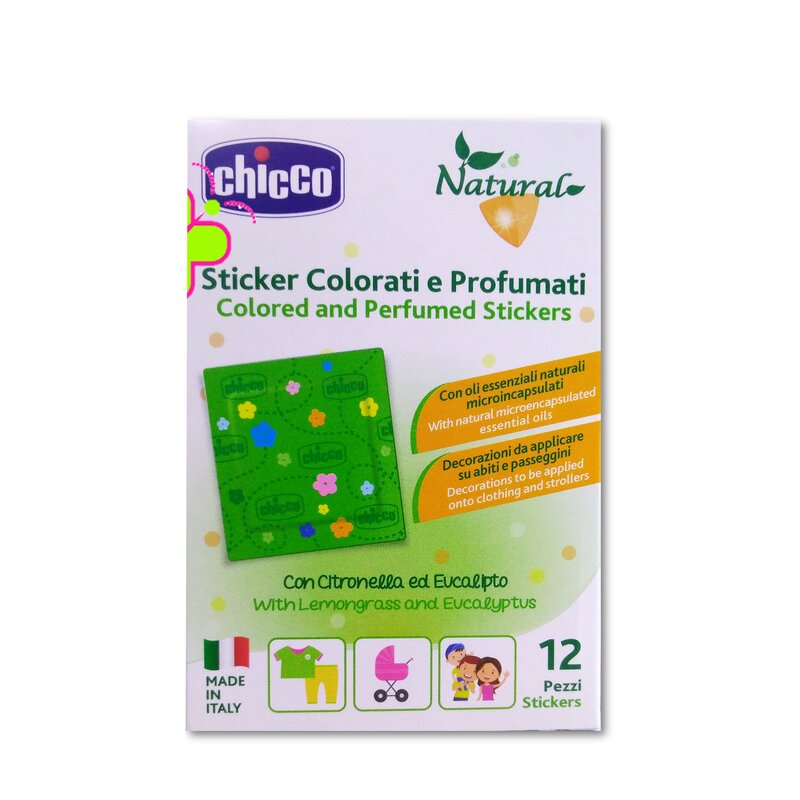 Chicco - plasturi decorativi , ulei din lemongrass si eucalipt, 12buc, 3ani+
