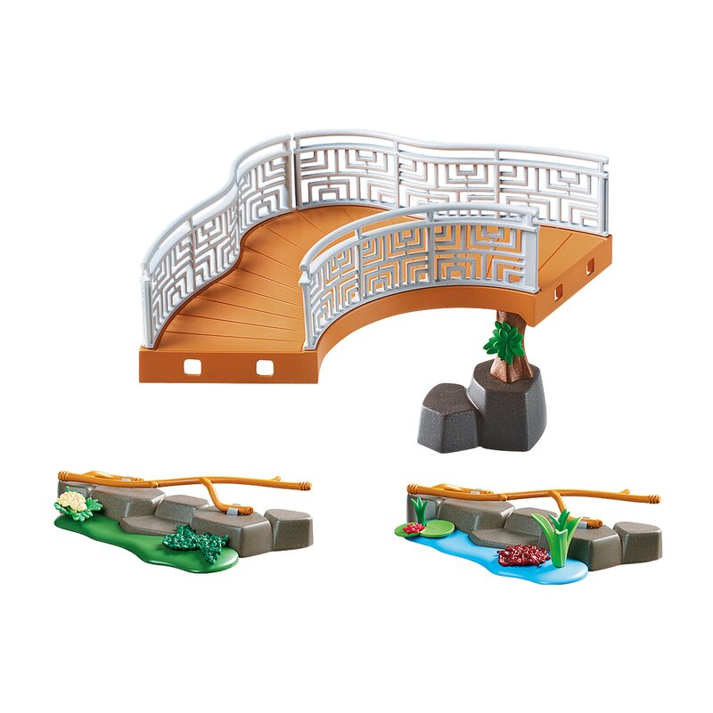 Playmobil - set de constructie platforma pentru vederea gradinii zoo family fun