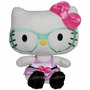 Play by Play - Jucarie din plus Hello Kitty cu ochelari si rochie mov, 23 cm - 2