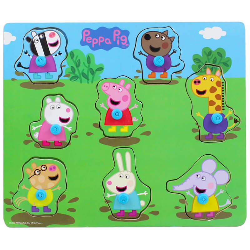 Play by play - puzzle din lemn peppa pig, 22 x 26 cm