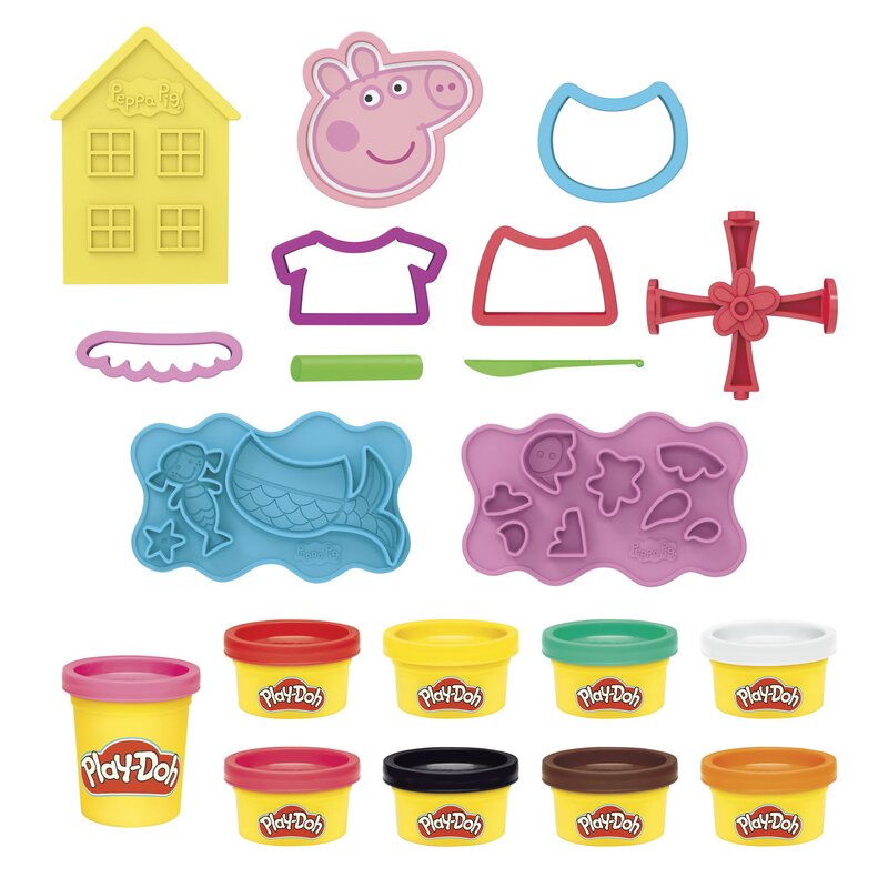 Hasbro - set play-doh , peppa pig , cu accesorii, plastilina