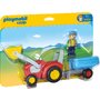 Playmobil - 1.2.3 Tractor Cu Remorca - 1