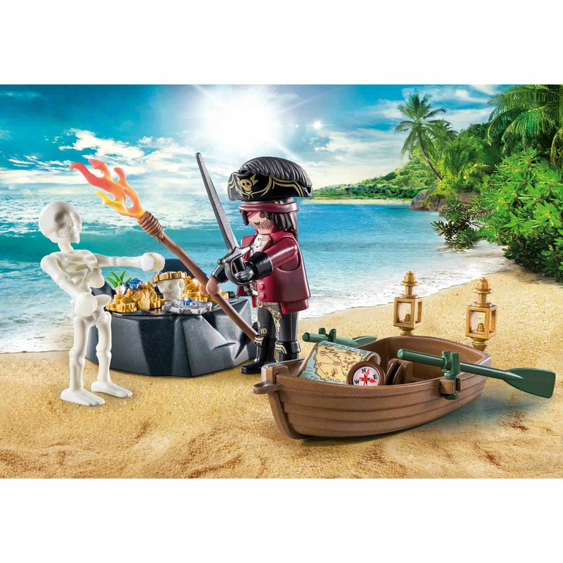 Playmobil - Set Pirat Si Barca Cu Vasle