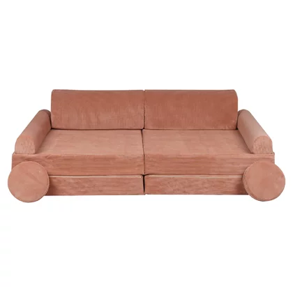 Playset Modular Canapea Premium Velur reiat   corduroy spuma ,   Caramiziu