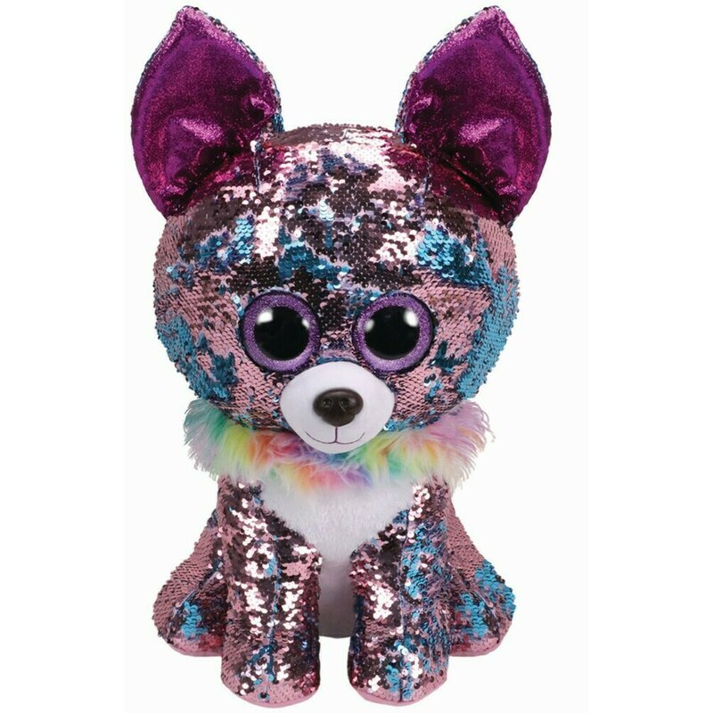 Ty - jucarie din plus catel chiuaua , boos , 42 cm, cu paiete