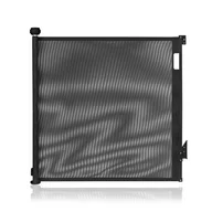 Poarta de siguranta, Lionelo, Thea, Cu suruburi, Textila, Retractabila, Mecanism dublu de blocare, Montaj universal, 95x140 cm, Conform cu standardul european de securitate EN1930, Negru