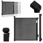 Poarta de siguranta, Lionelo, Thea, Cu suruburi, Textila, Retractabila, Mecanism dublu de blocare, Montaj universal, 95x140 cm, Conform cu standardul european de securitate EN1930, Negru - 13